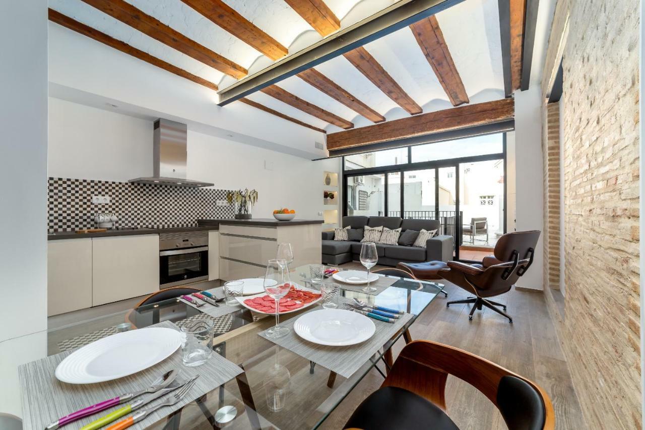 Florit Flats - Center Luxurious 1Br 1Ba Terrace Wi-Fi Ac Apartman Valencia Kültér fotó